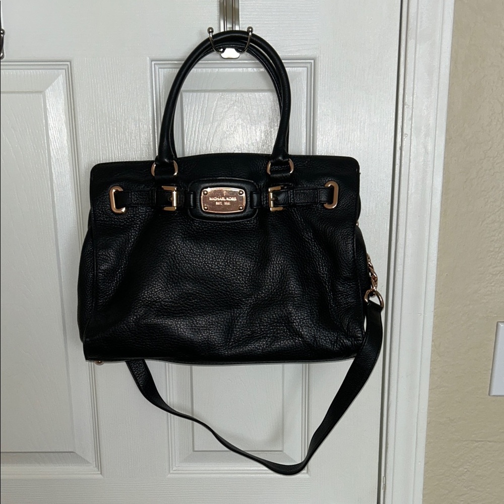Michael Kors Black Leather Hobo Bag